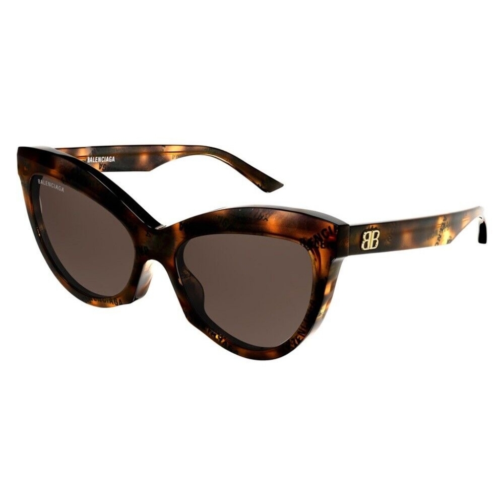 NEW BALENCIAGA BB0217S 002 BROWN CAT EYE BALENCIAGA SUNGLASSES - Picture 1 of 6